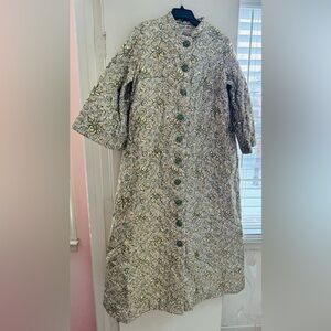 Floral Patterned Exquisite Quilted Coat